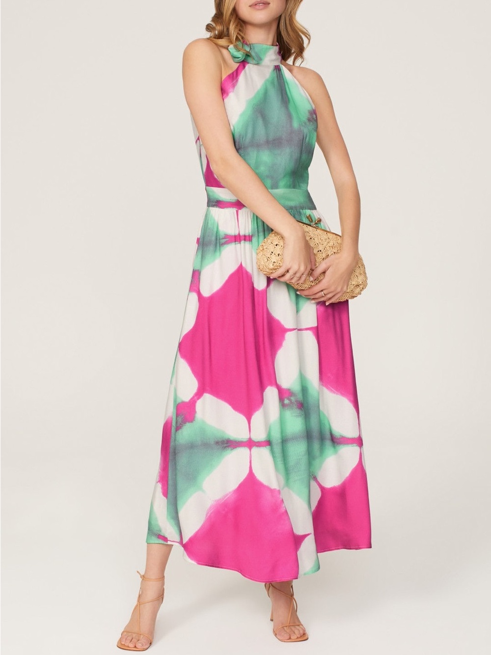 Busayo Collective Tie Dye Halter Dress Vacation Sz 6
